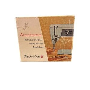 Singer Touch & Sew Model 600 Sewing Machine Deluxe Zig Zag Attachments #161818